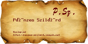 Pénzes Szilárd névjegykártya