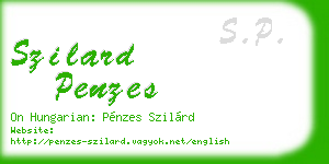 szilard penzes business card